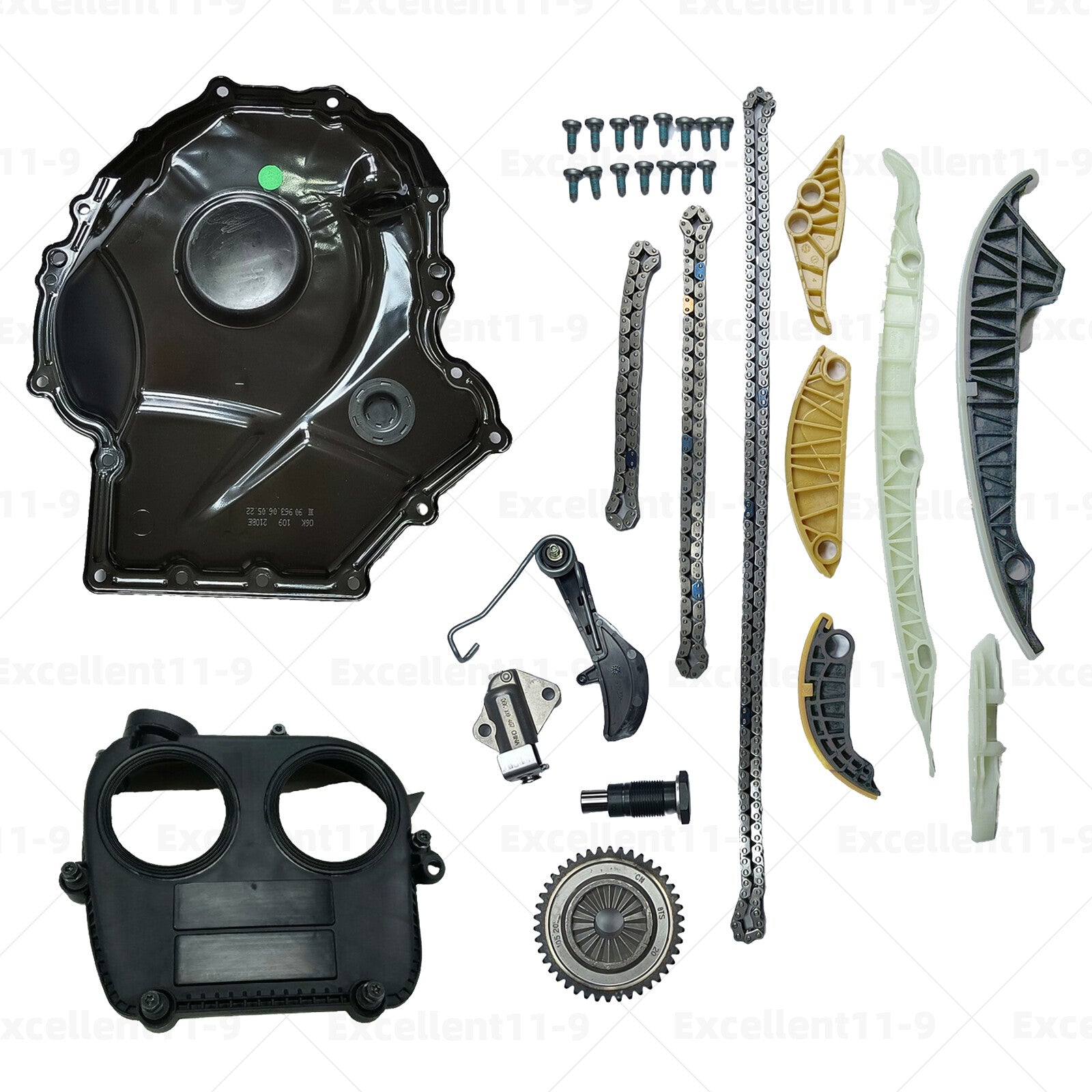 16-piece EA888 engine timing chain kit suitable for Jetta , for Golf , for Tiguan , for Audi TT, A4, A6, Q5, Q7, Q8- n