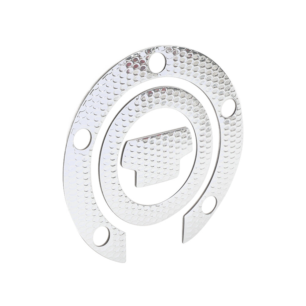 Silver Gas Tank Fuel Cap Cover Protector Pad Sticker Decal for Yamaha R1 R6 FZ1 Q