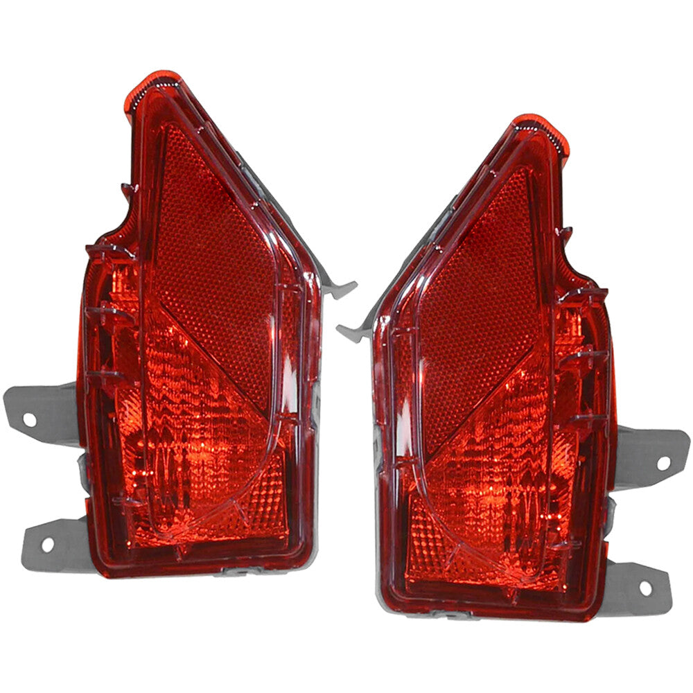 2Pcs Rear Bumper Reflector Light Lamp Red Left+Right Side For RAV4 2016-2018