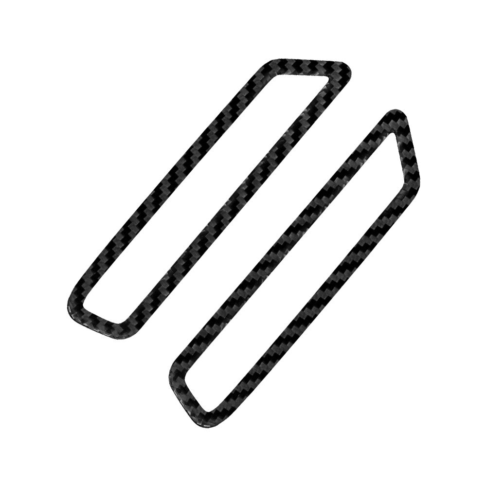2X Carbon Fiber Front Door Pillars Vent Cover Trim for Ford Explorer 2020-2023