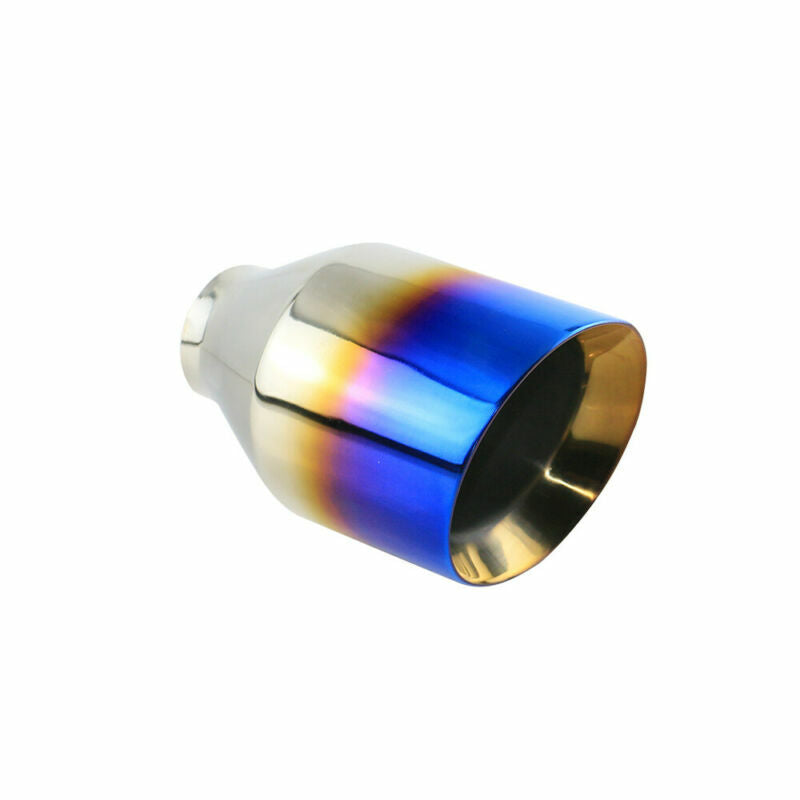 Blue Universal 2'' inlet 4'' outlet Exhaust End Tips Exhaust Tip 150mm Length
