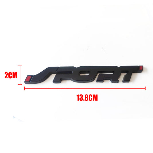 3D Black Metal Sport Racing Logo Car Trunk Fender Emblem Badge Decals Sticker