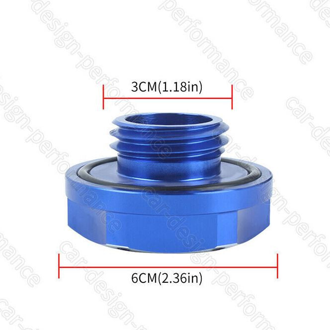 Blue and silver carbon oil filler cap for JDM Mugen engines, suitable for Honda for Acura .