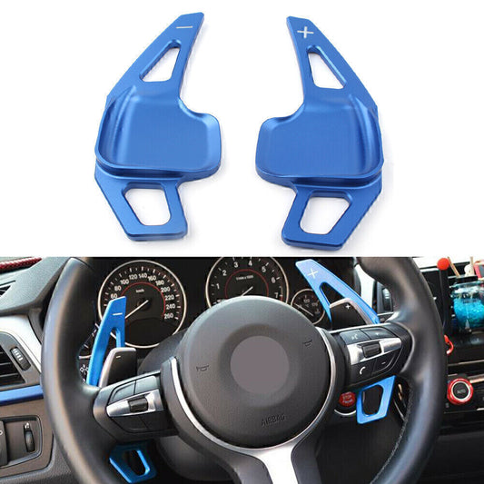 Blue Steering Wheel Shift Paddle Extension FIT for BMW 3 5 Series F10/F30/F80