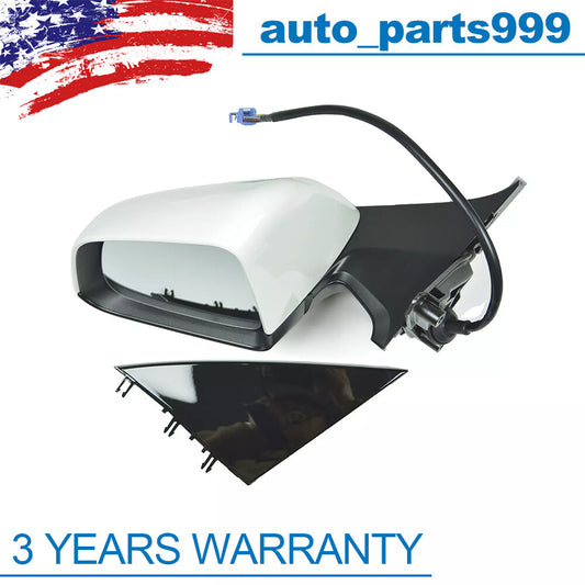 One-piece set of left driver's side white view mirror suitable for Model Y , model 1594111-00-C, 2020-2023. n