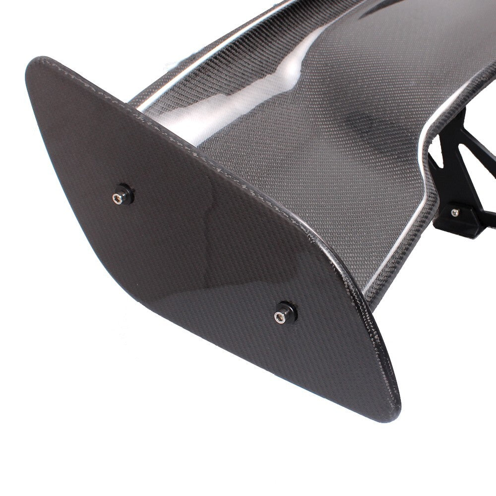 57Universal Rear Trunk Spoiler GTStyle Adjustable Racing Tail Wing Carbon Fiber Q