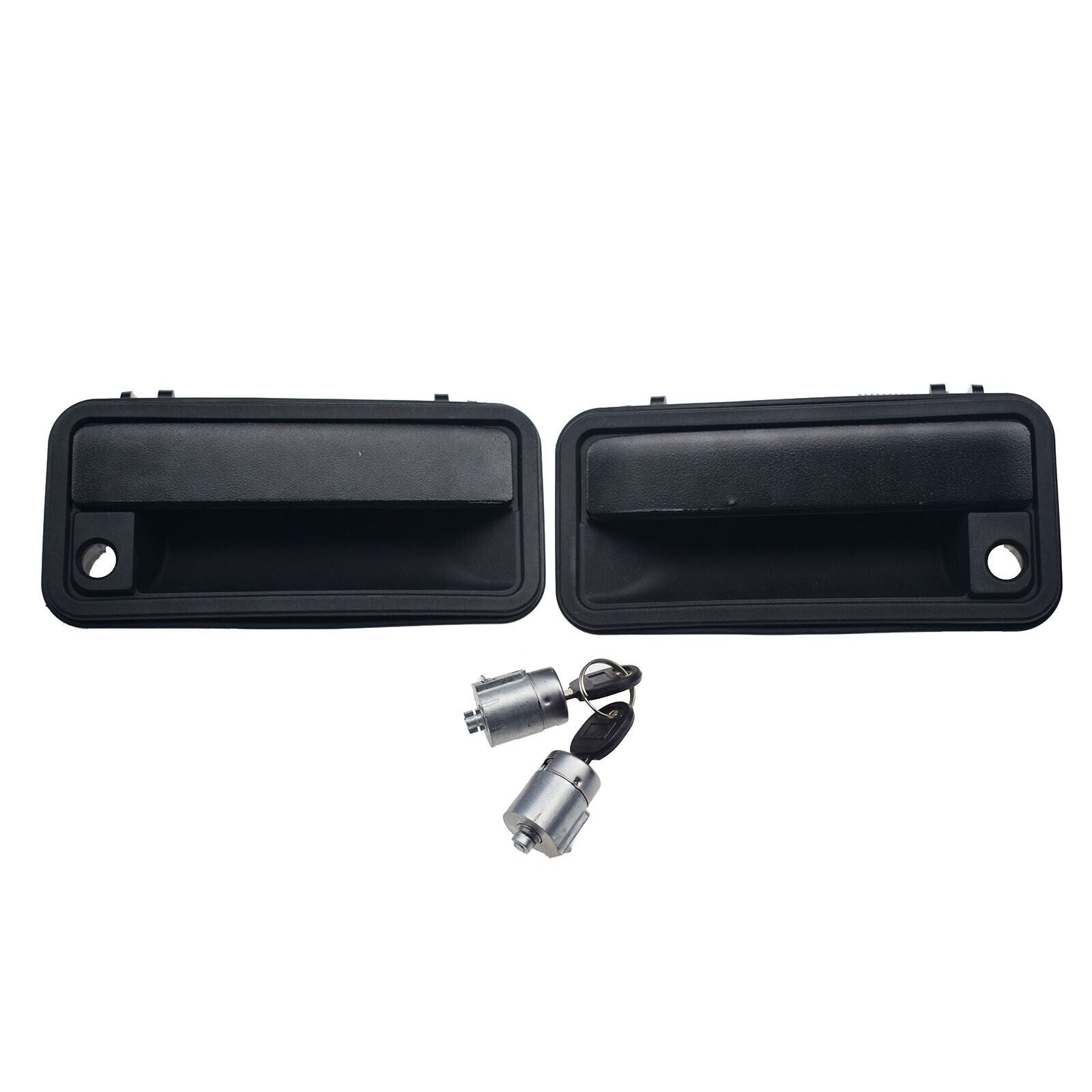 Front Black Exterior Outside Door Handle with Lock Cylinder Kit for Chevy for GMC