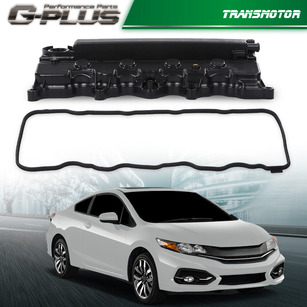 Engine valve cover with gasket suitable for 2006-2015 for Honda for Civic and 2016-2019 HR-V 1.8L SOHC. Q