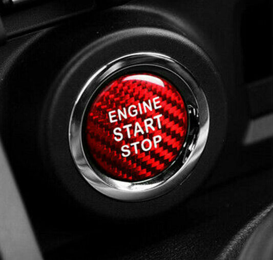 Carbon fiber engine start/stop button cover for Toyota 86 2013 - 19