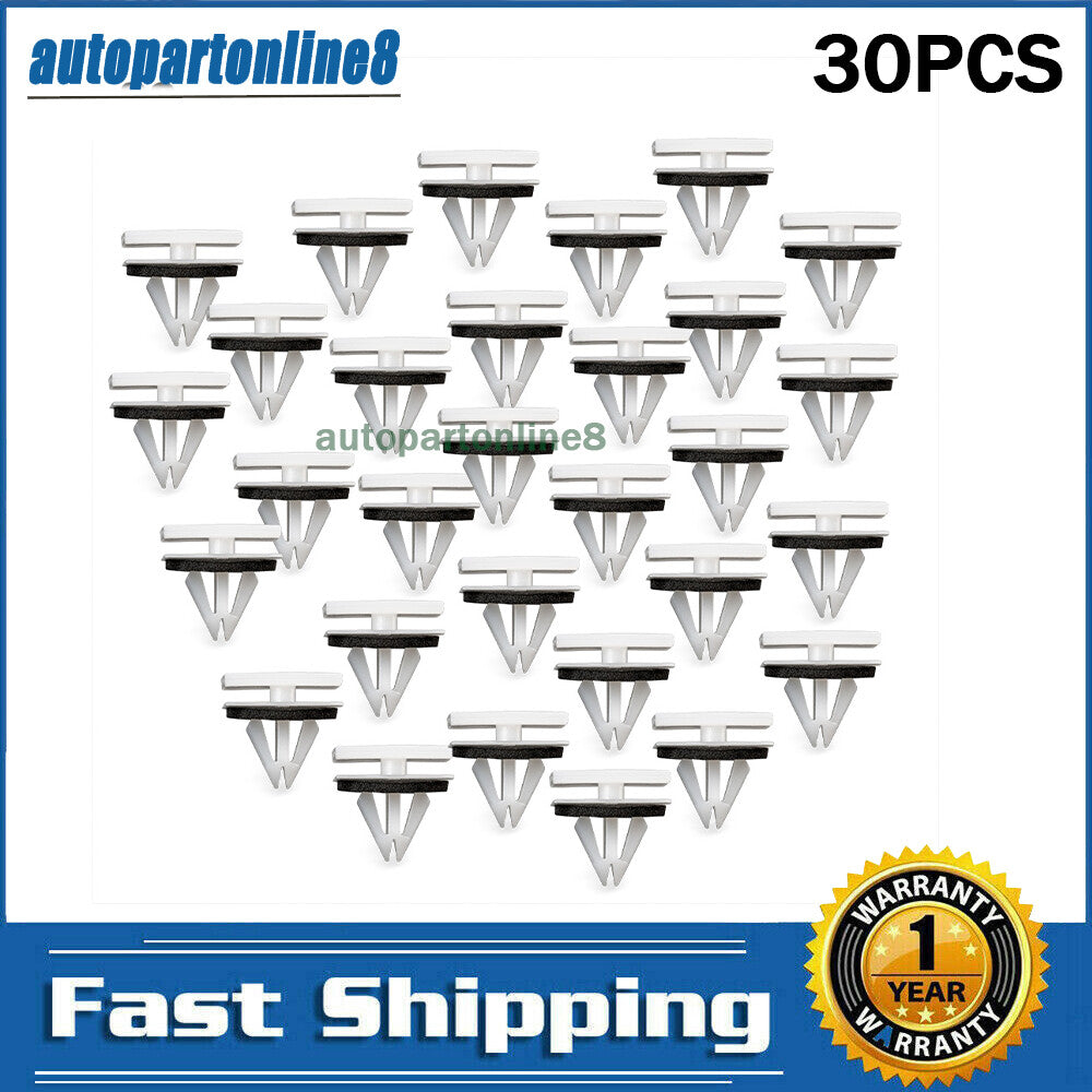 30pcs Rocker Panel Deck Lid Moulding Clips Retainer  for ford  FUSION MKZ 2013+