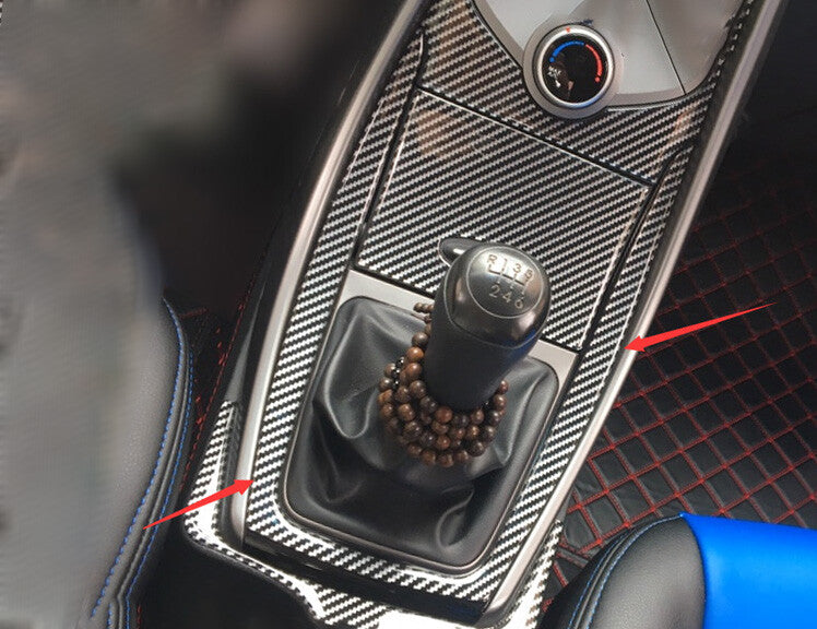 for Hyundai for Elantra 11-16 Carbon Fiber Real Console Gear Shift Frame Cover Trim