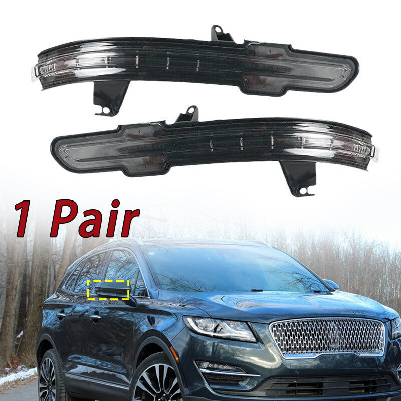 2-Piece Side LED Rearview Mirror Signal Lights for Lincoln MKC, MKX, and Nautilus Rearview Mirrors
