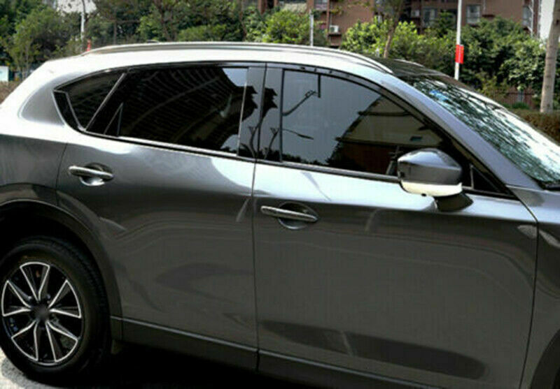 Glossy Black Front A-pillar Triangle Molding Cover Trim For RAV4 2019-24 v