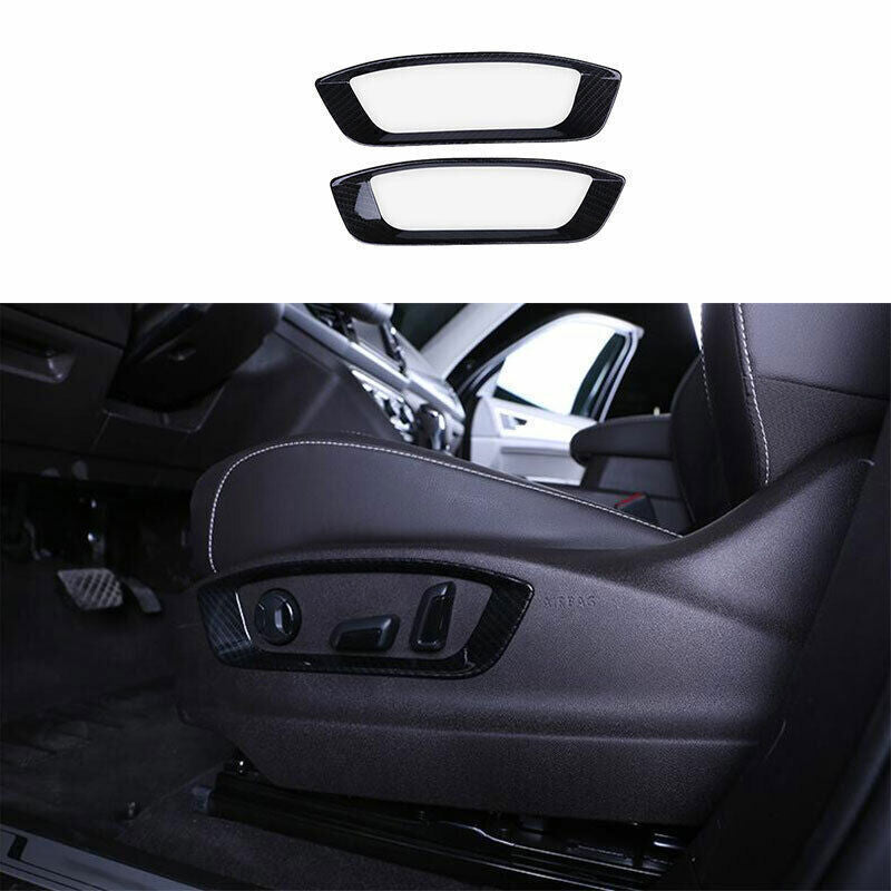 for Volkswagen Atlas 2018-23 Carbon Fiber for Seat Button Handle Panel Cover Trim 2X