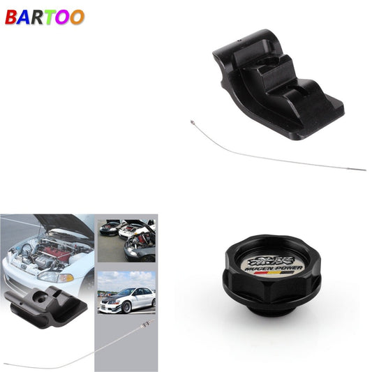 Black K24 K Series Oil Filler Cap Cover + Oil Dipstick for Honda for Civic for Acura Q