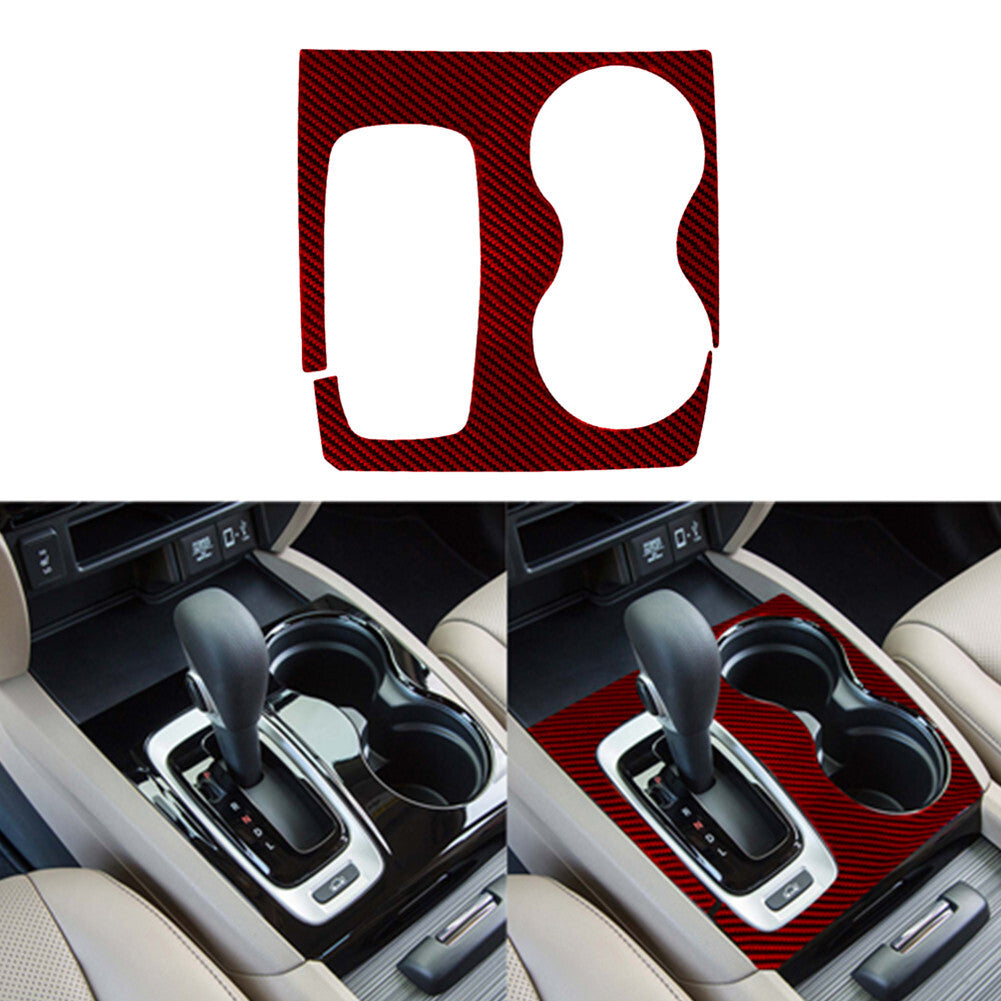For Lancer Carbon Fiber Gear Shift Manual Cover Trim Type B Red v