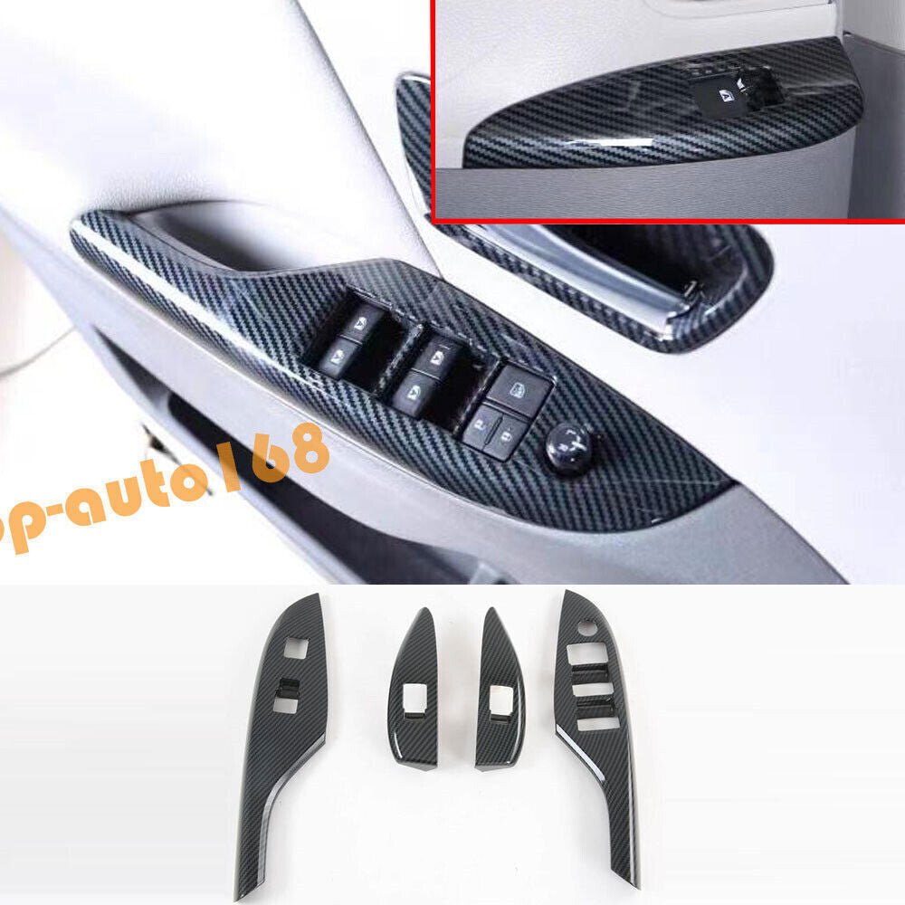 For Explorer 2016-2018 Carbon Fiber Interior Door Lock Armrest Cover Trim v