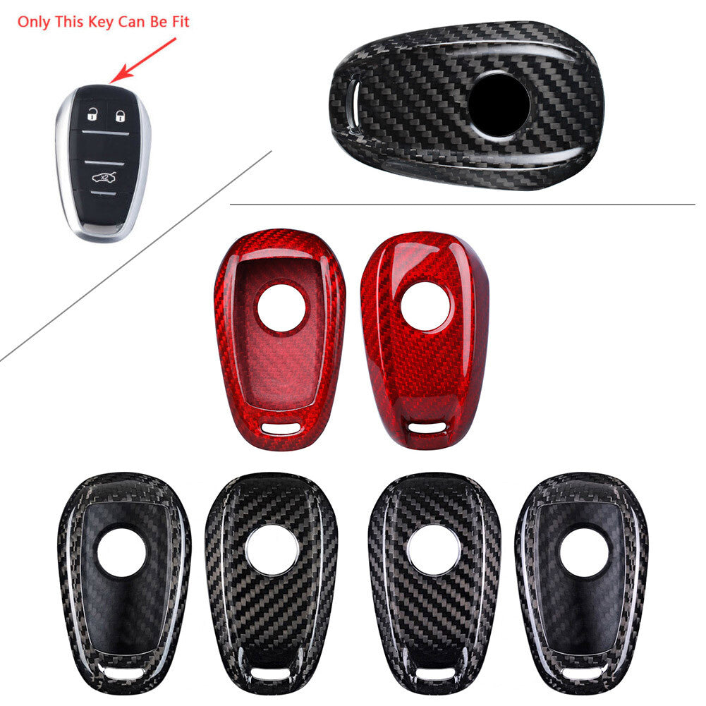 Carbon Fiber Remote Key Shell Cover Case Fit for Alfa Romeo for Stelvio Black&Red Q