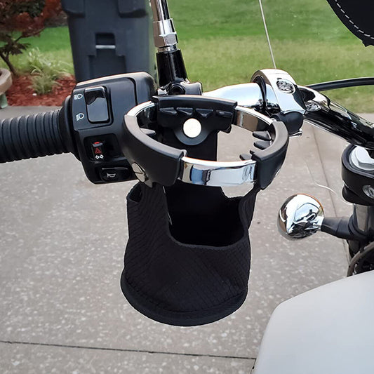 Adjustable handlebars for motorcycle cup holders to hold beverage bottles, suitable for all-terrain vehicles and bicycles. n