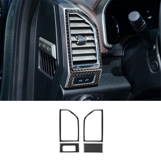 2Pcs Rear Door Handle Trim Cover Interior Carbon Fiber for VW for Passat 2006-11 Red v