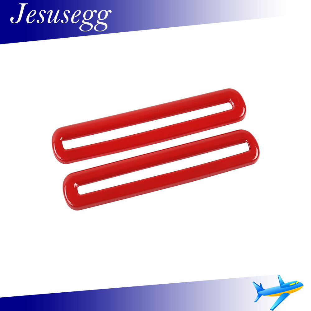 Set of 2 Inner Door Air Outlet Vent Trim Cover Red for Challenger 2015-2019