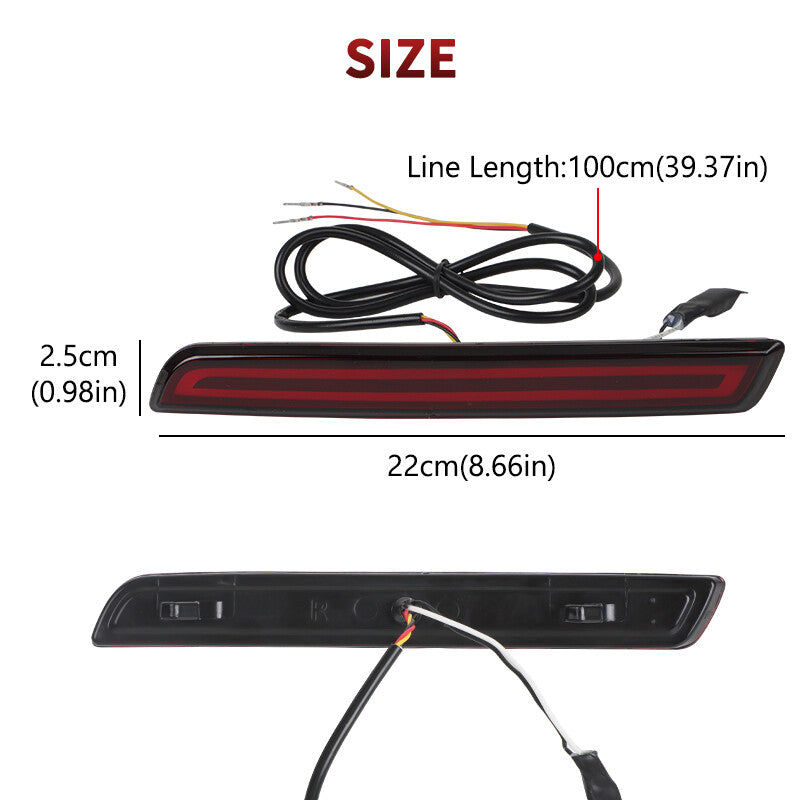 Rear Bumper Reflector Light For 2013-2015 for Chevrolet Malibu Brake Tail Lamp DRL