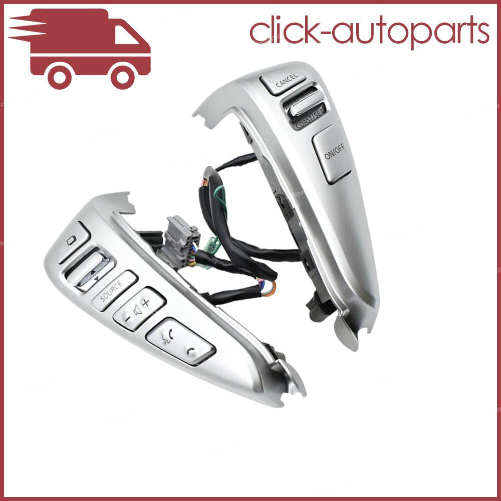 Steering Wheel Control Switch Button Silver Fit for Nissan NV200 2013 2014 2015