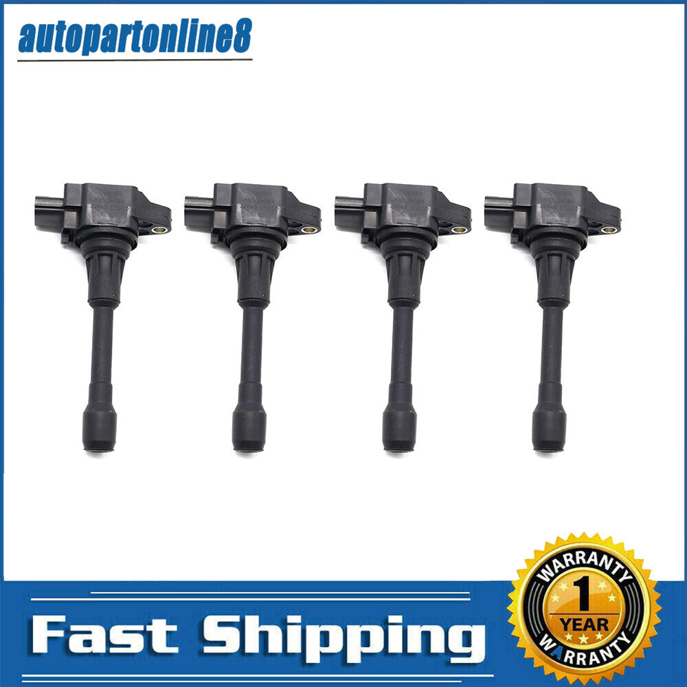 Four sets of 22448-ED000 ignition coils are suitable for the for Nissan Altima Rogue 2.5L Sentra for Infiniti