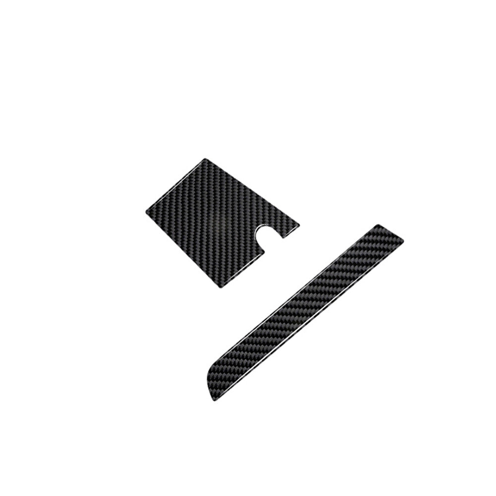 2Pcs Carbon Fiber Gear Shift Panel Cover Trim For W203 2005-2007 v