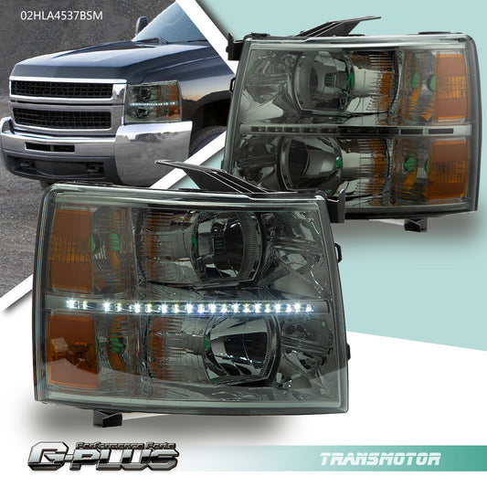 Suitable for 07-14 Silverado 1500 2500 3500 LED DRL striped amber corner lights