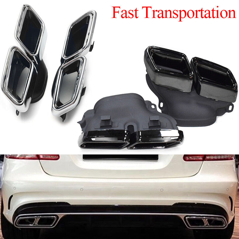 for Mercedes for Benz AMG E/S Class W212 W222 E63 S65 Car Exhaust Pipe Muffler Tips Q