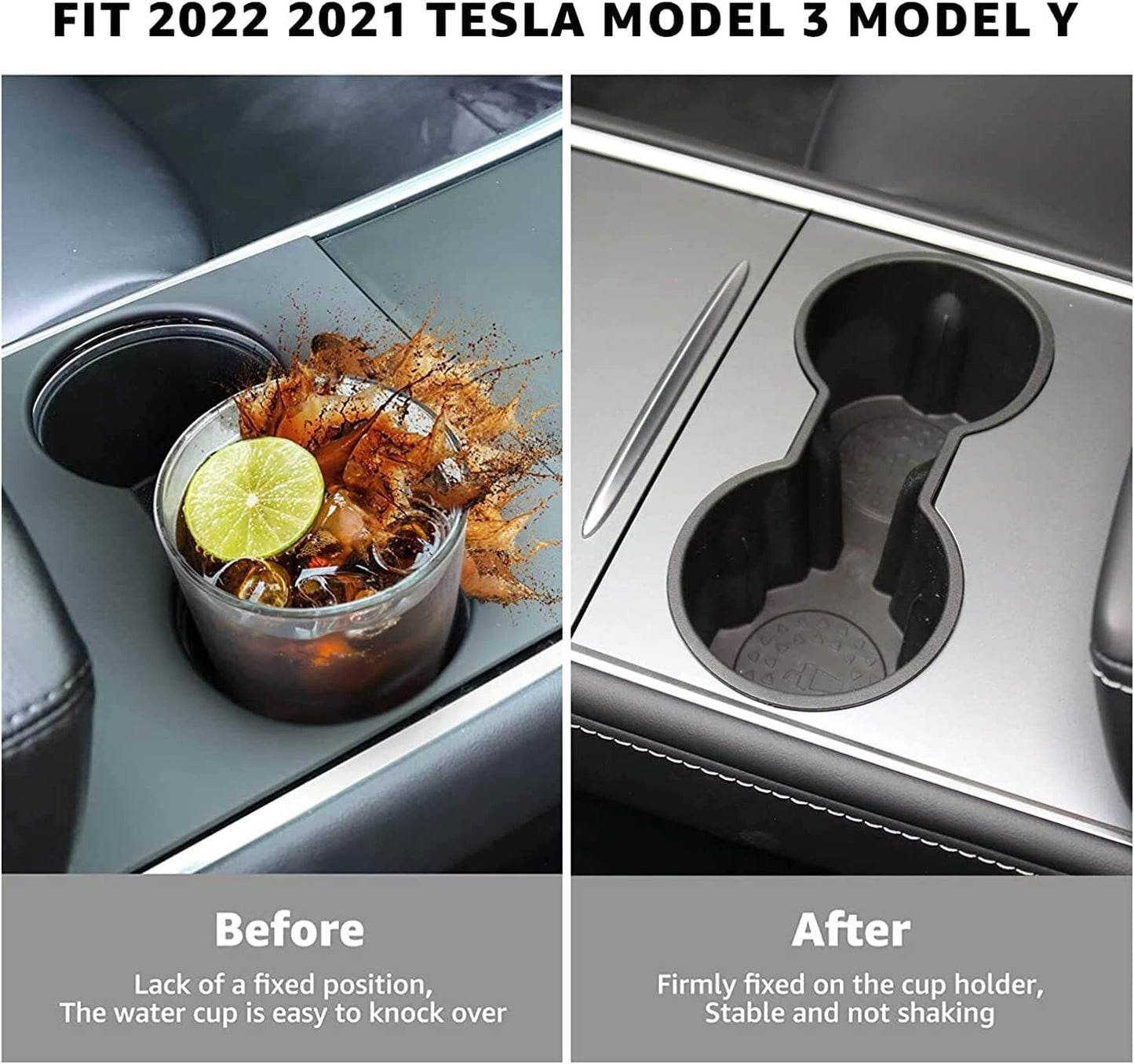 Model 3 & Y Cup Holder Clip Car Cup Slot Slip Limiter Accessory - n