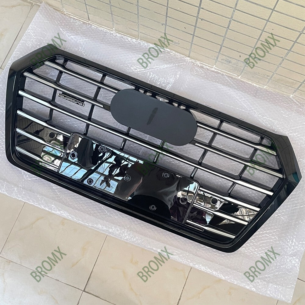 Front Bumper Grille Upper Mesh Grill Fit for Audi Q5L 2018-2020 BlacK+Silver New