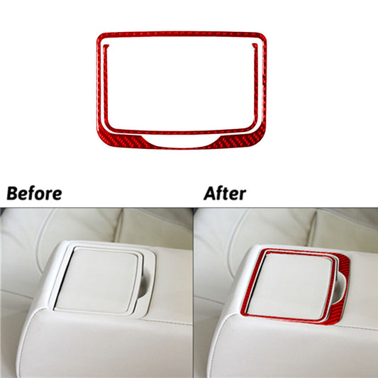 for Dodge for Challenger 2015-2020 4Pcs for Seat Back Trim Cover Decoration Carbon Fiber v