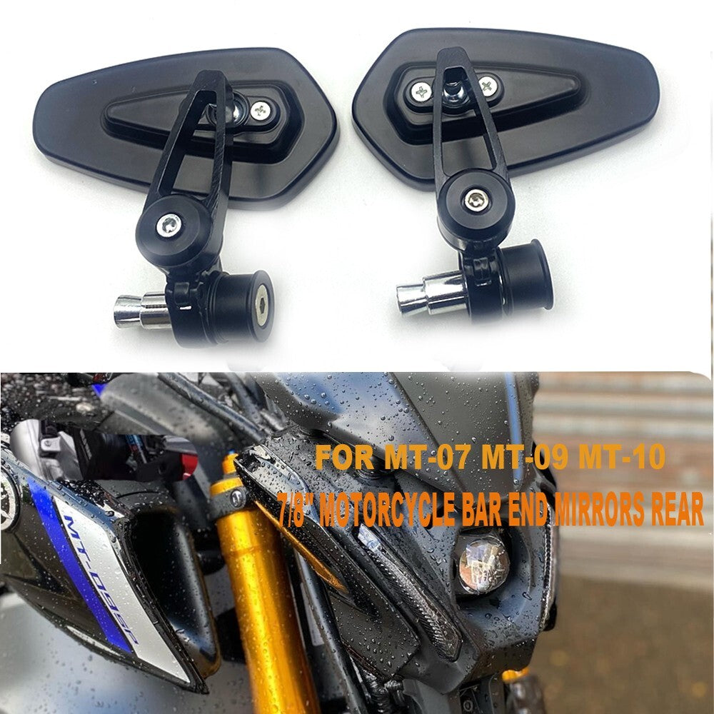7/8new Side Bar Mirrors Bar End Mirrors for Yamaha MT-07 MT-09 MT-10 2018-2022