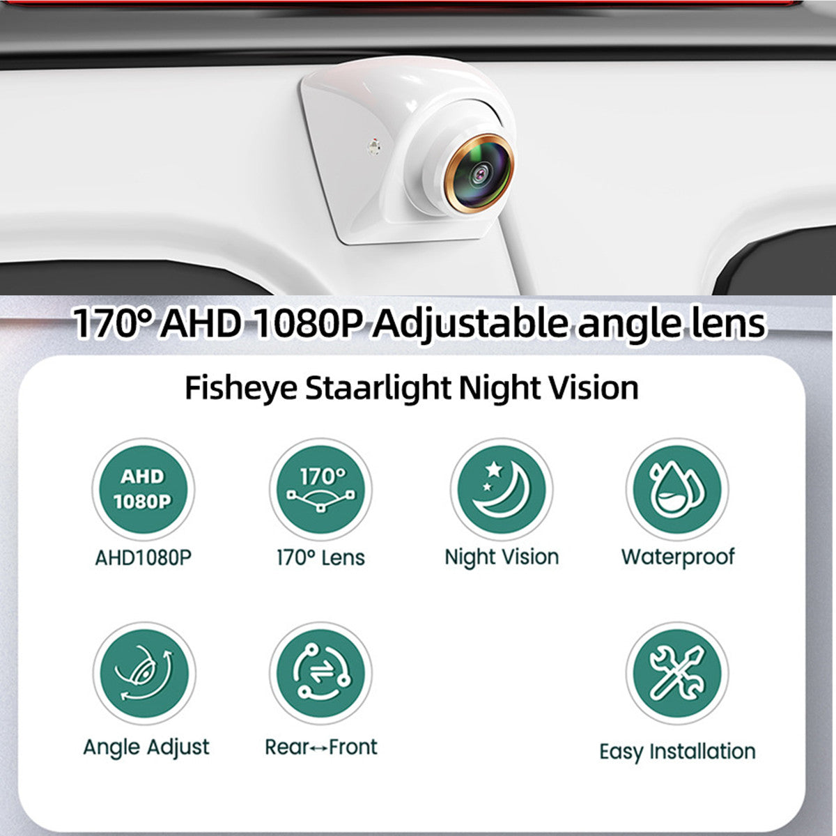 AHD CVBS Car Rear View Backup Camera Fisheye Lens 170° Reversing Parking Cam