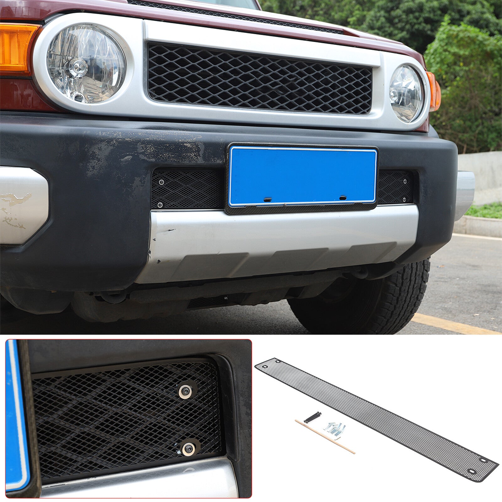 ABS carbon fiber window lift button decorative frame for Corvette C8 2020-2024