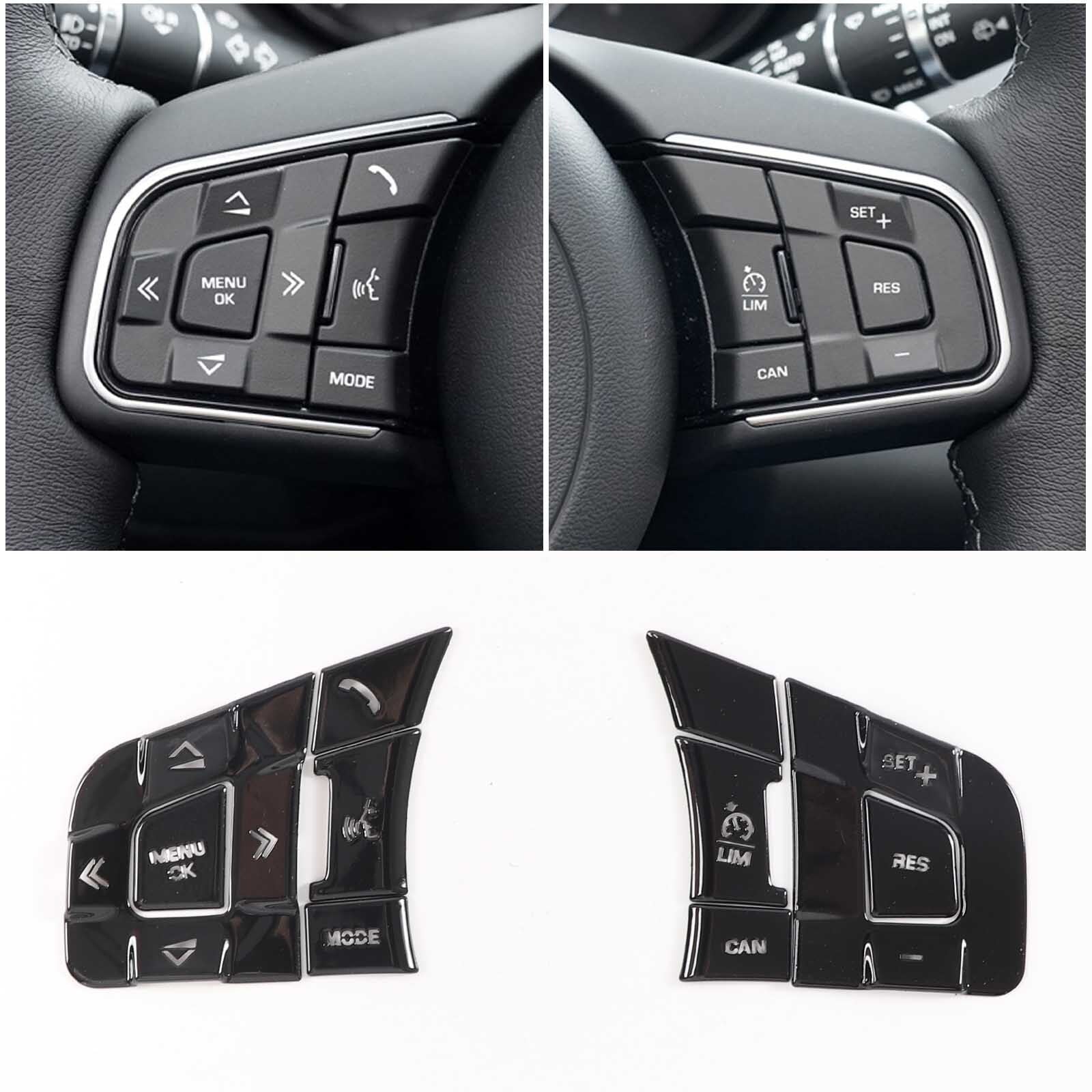 Suitable for Jaguar XE XF F-PACE XFL XEL E-PACE for F-type black alloy steering wheel buttons - n