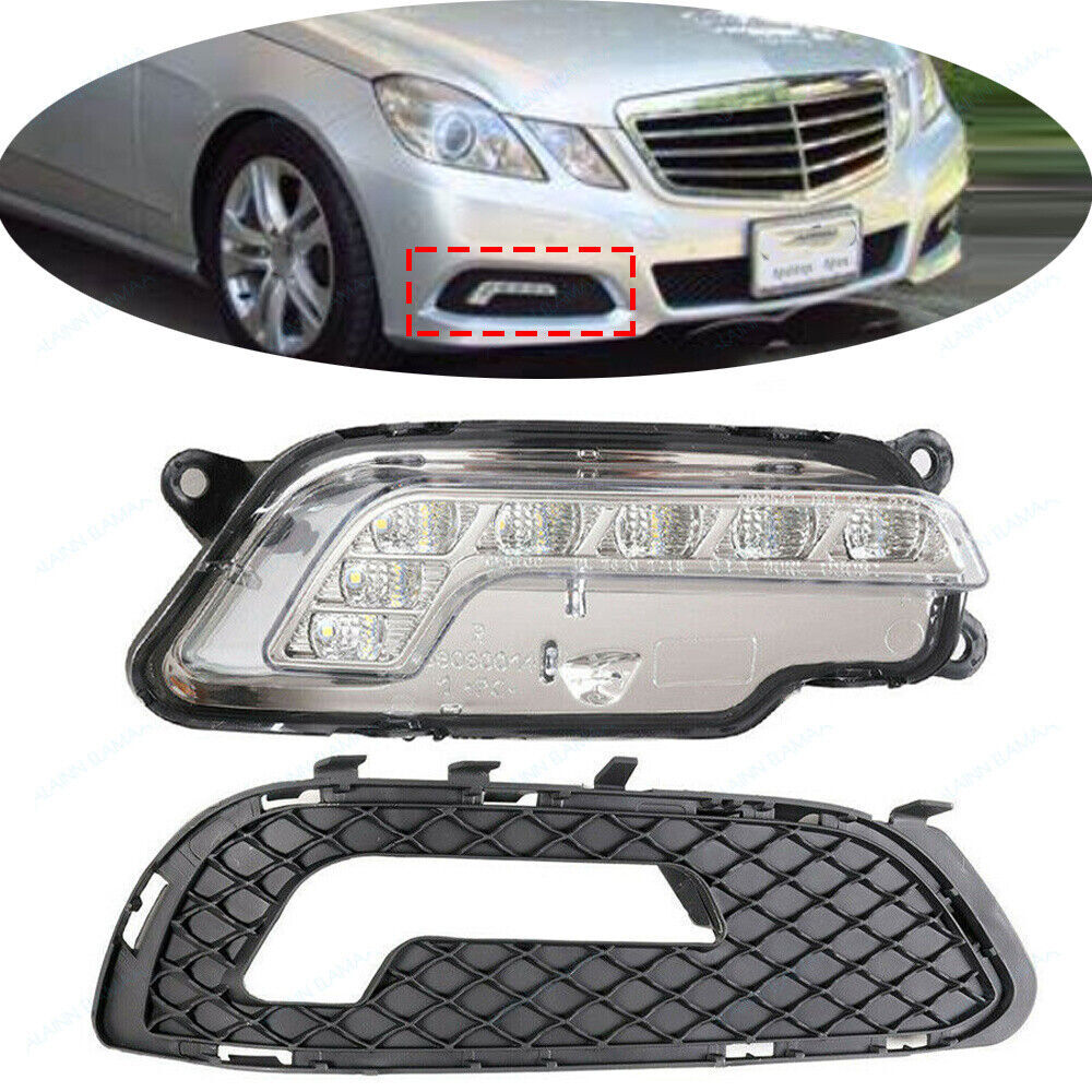 RH Front Driving Light DRL Grille for Mercedes W212 E Class E350 E550 2010-2013 Q