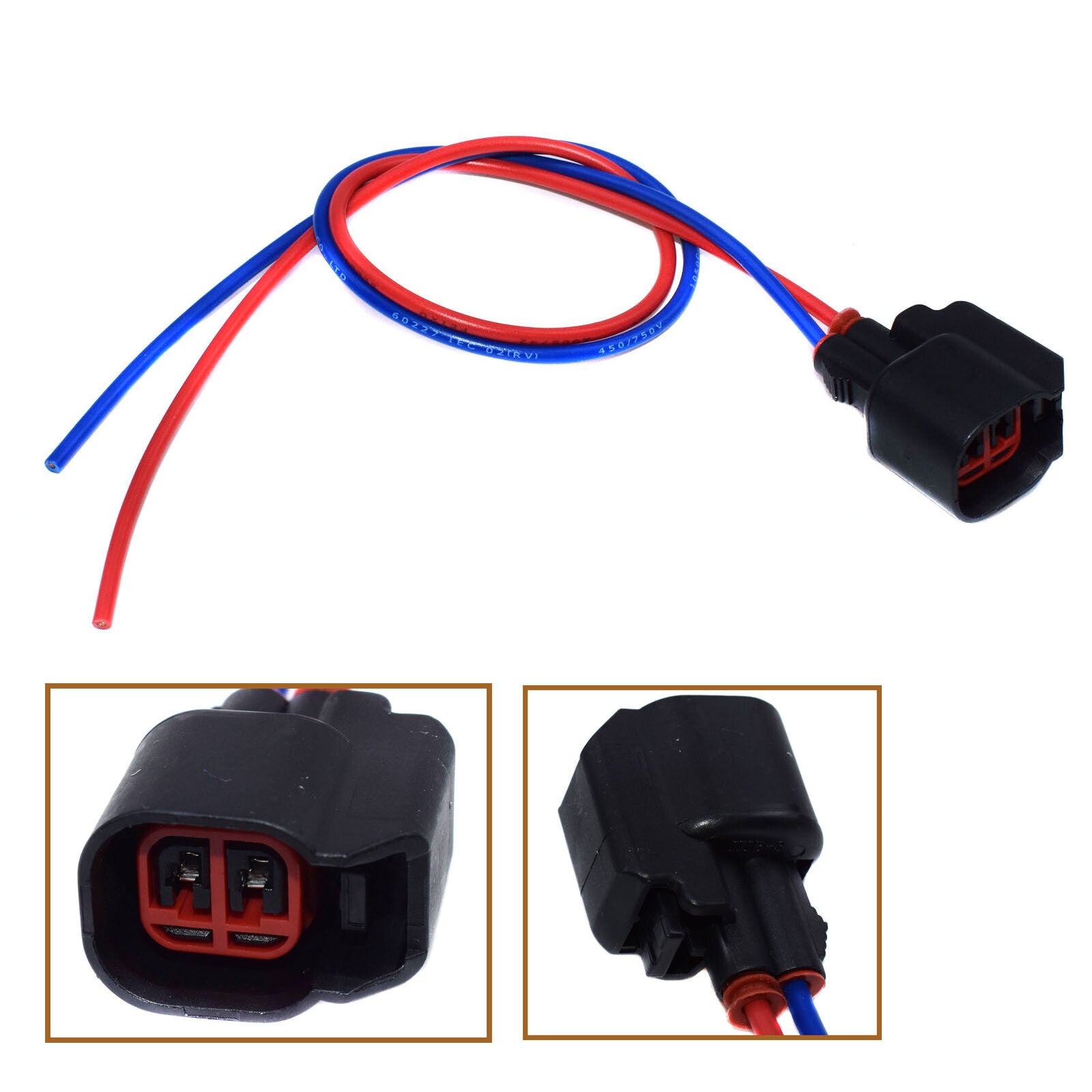 New Pigtail fuel injector wiring harness connector for , for Lincoln , for Mercury , and for Jeep 1P1344- n