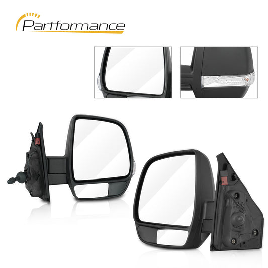 Door Side Mirrors with Turn Signals for 2015 - 2021 for Ram ProMaster City- v