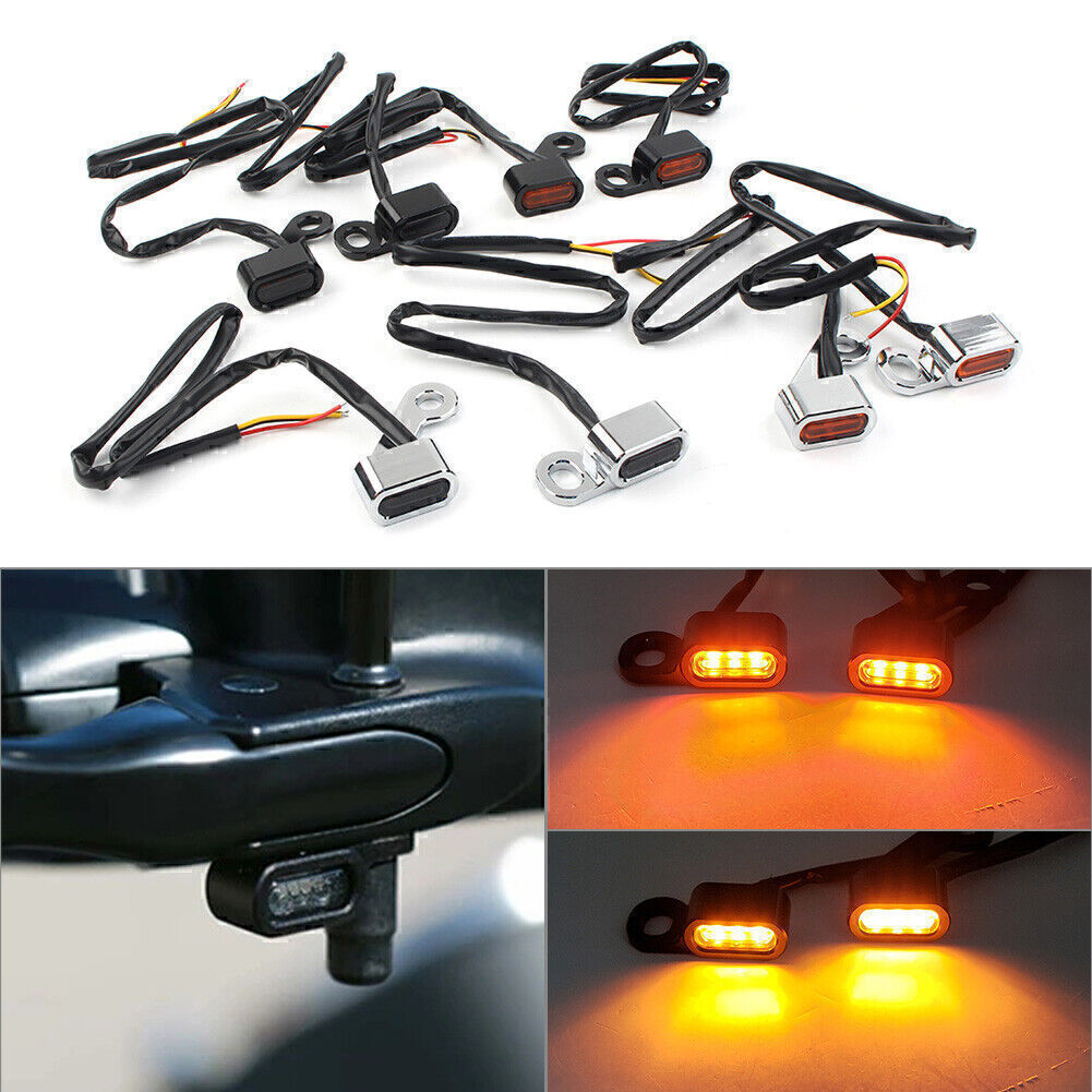 Amber LED Turn Signal Indicator Light Fit for Harley Touring Electra Glide 09-17 Q