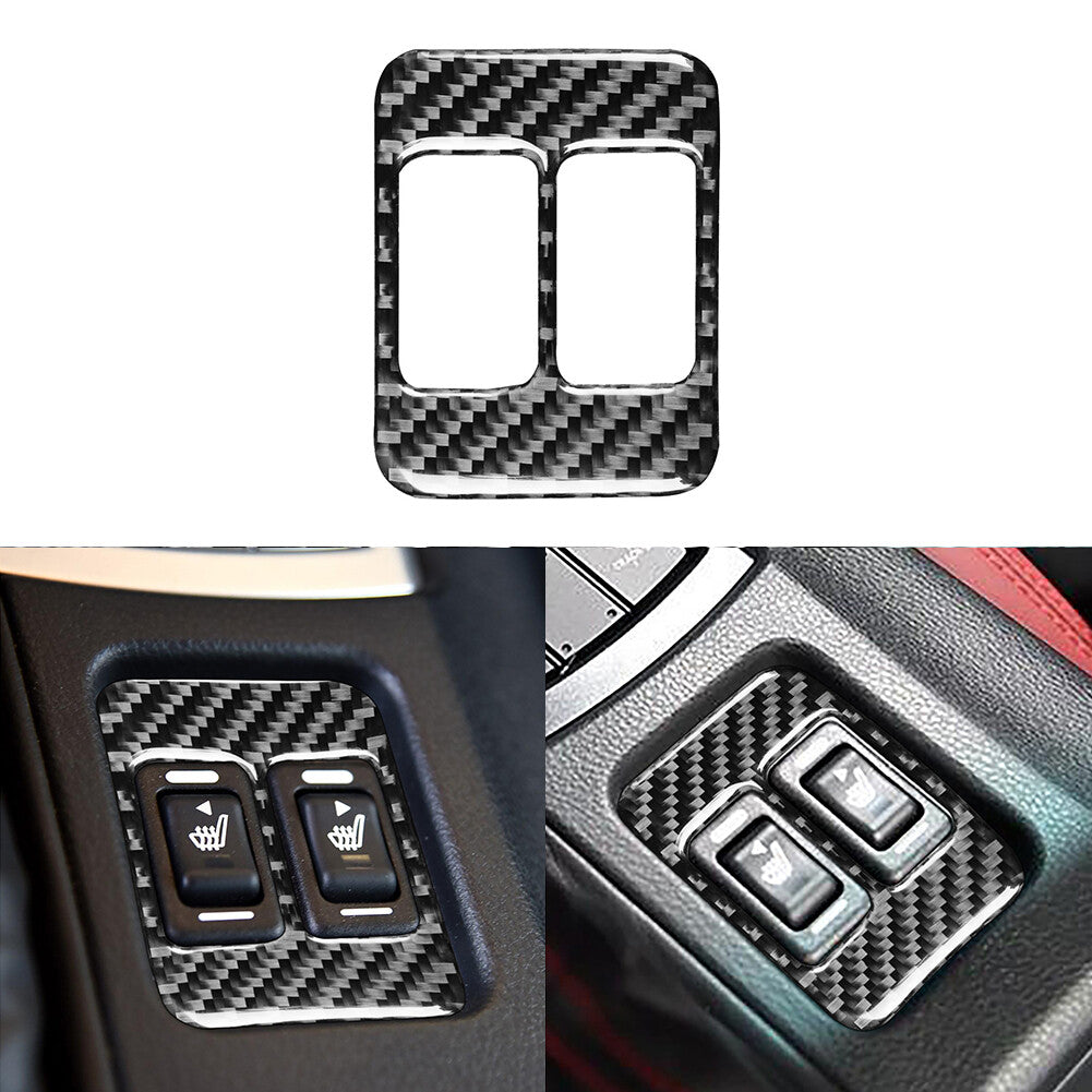 Carbon Fiber for Seat Heating Button Cover Trim for Toyota 86 for Subaru BRZ 2017-2019