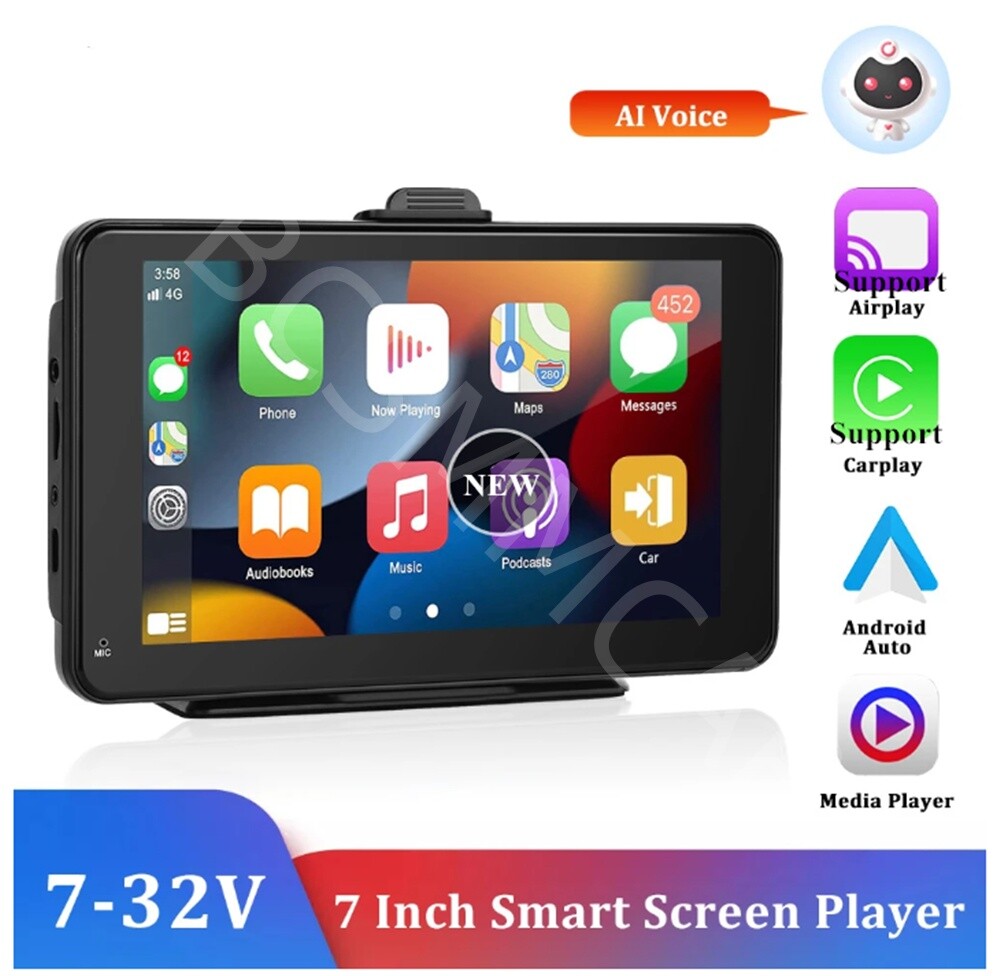 For Android Auto Apple CarPlay Touch Screen 7in Car Stereo Radio Bluetooth FM