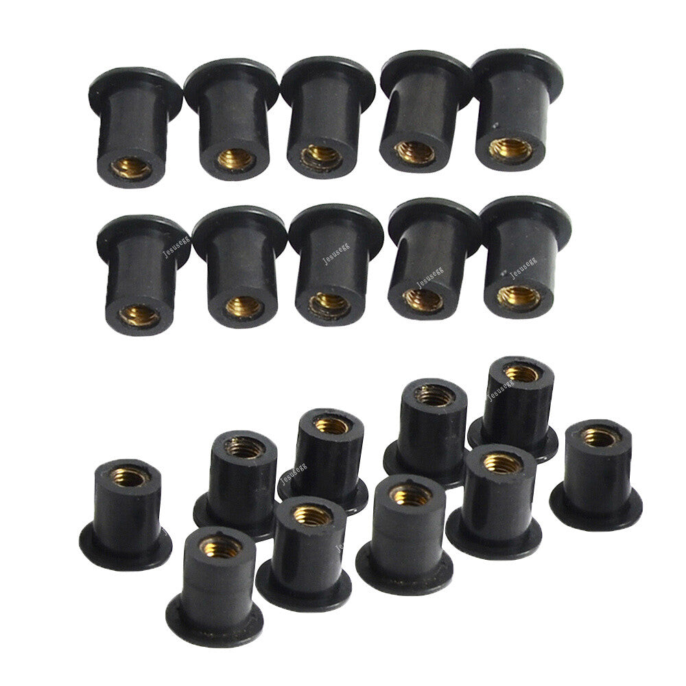 20X M5 Rubber Well Nut Windscreen  Fairing Wellnuts for Yamaha for Honda for Harley ATV Q