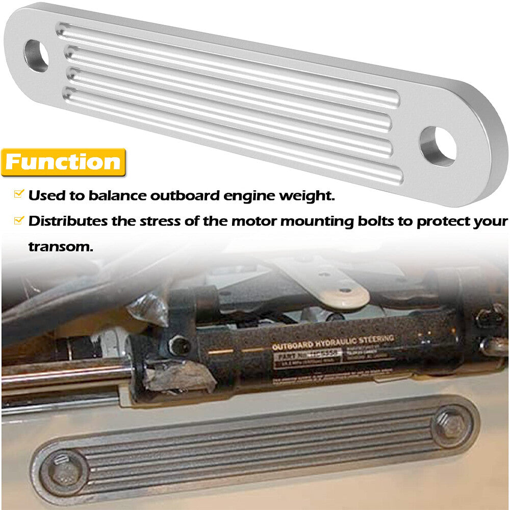TSP-2DP Marine Transom Support Plate 12x2 10 Lower Bolt Hole Pattern Outboard
