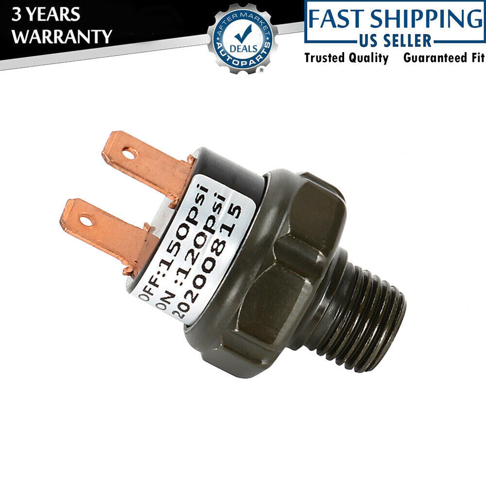 Air Pressure Switch Tank Mount Thread 1/4 NPT 12V/24V For Train Horn 150-180PSI