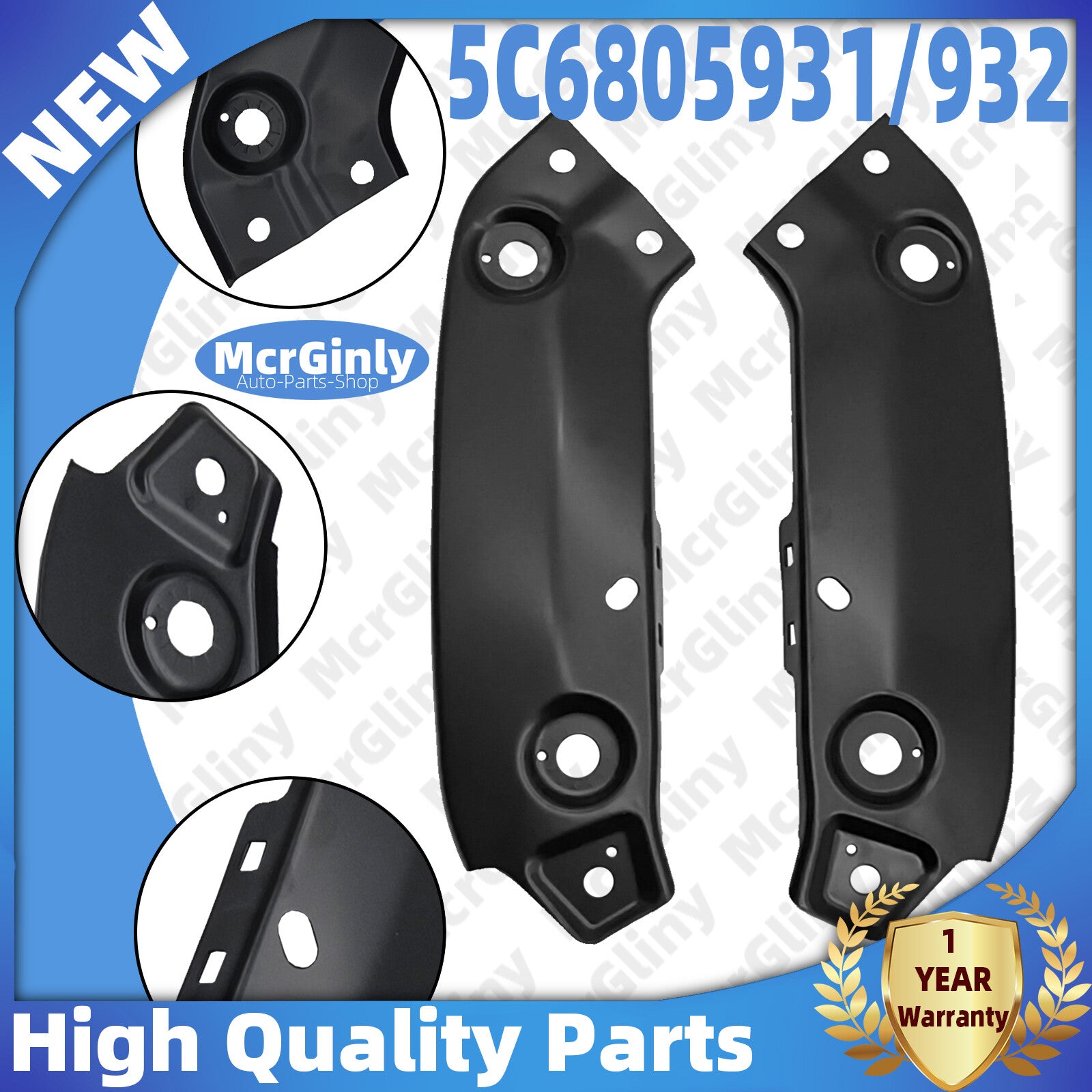 Front upper radiator support bracket for Jetta 2011 - 2018 5C6805931 5C6805932- n