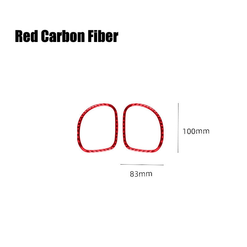 Red carbon fiber passenger side air vent socket trim for Corvette C5 1998 - 2004 - n