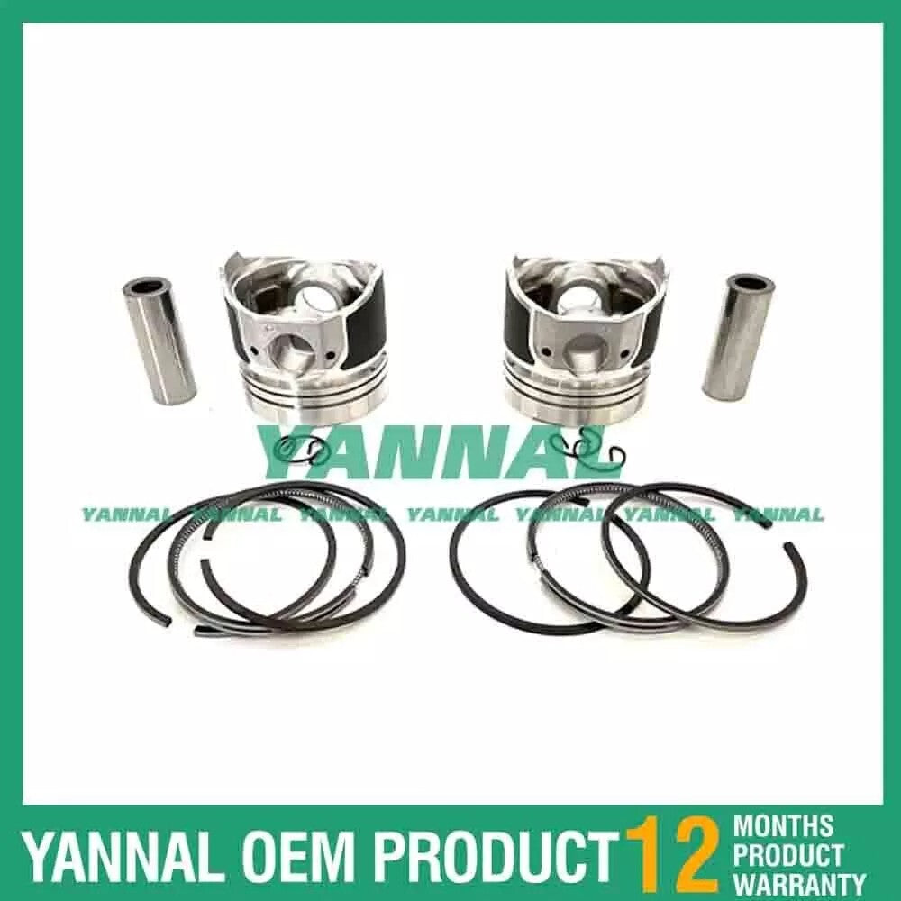 2-piece piston with piston rings + 0.5 mm for Kubota ZB500 engine (oversized)